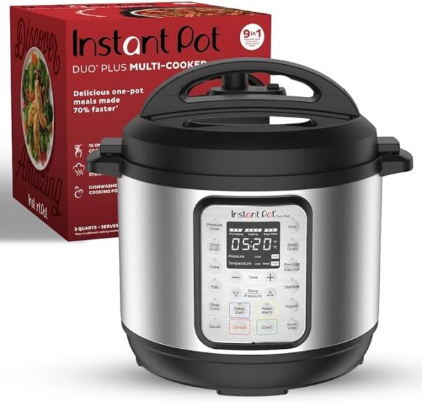 Instant Pot Duo Plus 9-in-1 Electric Pressure Cooker, Slow Cooker, Rice Cooker, Steamer, Sauté, Yogurt Maker, Warmer & Sterilizer, Includes App With Over 800 Recipes, Stainless Steel, 6 Quart - Image 2