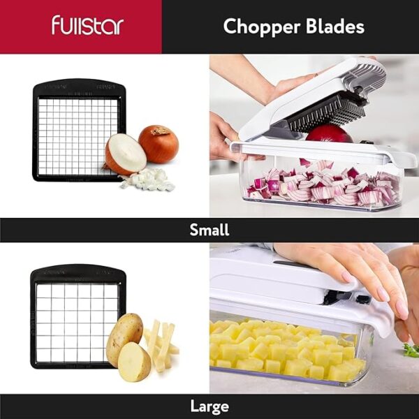 Fullstar Vegetable Chopper - Food Chopper - Onion Chopper - Vegetable Slicer & Spiralizer - Veggie Chopper with Container - Kitchen Gadgets - Home Essentials - Kitchen Accessories (4 in 1, White) - Image 3