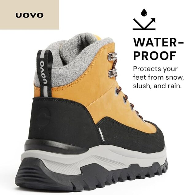 UOVO Men’s Winter Boot, Waterproof Leather - Image 5