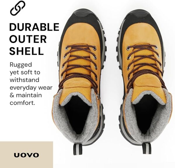 UOVO Men’s Winter Boot, Waterproof Leather - Image 6