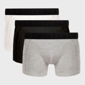 Boxer Briefs - White, Heather Grey & Black Pack Of 3